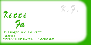 kitti fa business card